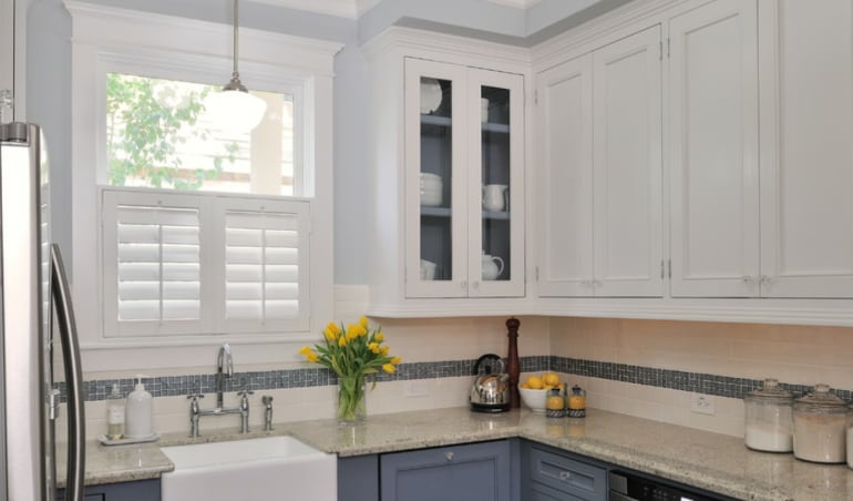 Polywood shutters in a Honolulu kitchen.